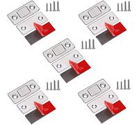 Ultra-Thin Invisible Magnetic Door Stoppers, Stainless Steel Adhesive Drawer Magnets Door Catch, Punch-Free Magnetic Door Closer, Magnetic Door Stop for Cabinet Cupboard