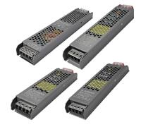 Ultra thin LED light power supply 60W 100W 150W 200W 300W 400W transformer adapter, DC12V 24V, AC180V-260V driver COB LED strip(200W,24V)