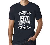 Ultrabasic Camiseta para Hombre Hecho En 1970 Regalo Diseño Gráfico 54 Años Cumpleaños Aniversario Moda Año 1970 Azul Marino M