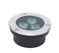 Ultradelgado Foco Empotrable En Suelo Terraza Jardín 3W Luz Led Suelo Exterior IP68 A Prueba de Agua Acero Inoxidable 304 Al Aire Libre, Césped, Piscina, Iluminación (Color : White, Voltage : 220V)