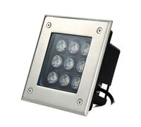 Ultradelgado LED Foco 85-265V Foco Led Empotrable Suelo, Foco empotrable cuadrado para suelo de exterior, acero inoxidable IP67 resistente al agua, luz de camino, utilizado para aceras ( Color : Warm