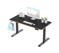 Ultradesk - Escritorio Infantil Eléctrico Regulable en Altura Pulsar - 120x60x55-81cm - para 2 Monitores - para Habitaciones de Niños y Adolescentes - Negro
