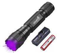 UltraFire 501UV-395 PRO - Linterna UV (395-405 nm, luz negra, 10 W, lámpara ultravioleta pequeña, para resina endurecida, caza de escorpiones, manchas de mascotas)