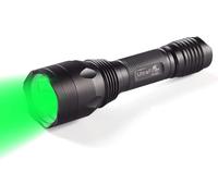 Ultrafire Linterna de Luz Verde LED 520-535 nm Linterna Caza, 283 Lumen de Longitud de Onda Profesional Linterna de Luz Verde Linterna Tactica, H-G3