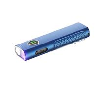 ULTRAFIRE Linterna EDC recargable de 1200 lúmenes con luz UV/roja, mini linterna de bolsillo plana con imán, triple fuente de luz, compacta para el trabajo, inspección, camping, emergencia, S3 (azul)