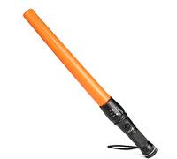 Ultrafire Linterna LED 42 cm Señal de Tráfico Varita 980 Lúmenes 5 Modos Foco Ajustable Baton Linterna Con la base magnética de alta resistencia,A200,Acabado Color Naranja,Modo de Luz Flash Rojo