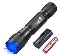 UltraFire Linterna LED azul de 450 - 460 nm, 10 W, luz azul, 200 metros, luz azul para pesca, visión nocturna, pesca de pesca, WF-501BL PRO