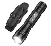UltraFire Linterna LED de modo único con 4 piezas UFB18 y cargador, kit de mini linterna táctica de 500 lúmenes para senderismo, camping, emergencia al aire libre
