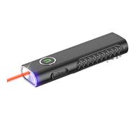 UltraFire Linterna LED plana con luz UV y haz rojo, 1200 lúmenes, recargable, linterna de triple luz, magnética, mini linterna táctica para exteriores, trabajo de emergencia S3