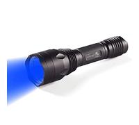 Ultrafire Linterna Luz Azul Potente 470 nm con 3 LED Azul, Modo Único 256 Yardas para Caza Nocturna, Pesca, Actividades al Aire Libre, H-B3