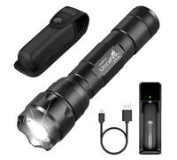 ULTRAFIRE Linterna táctica con funda, linterna LED de modo único de 1000 lúmenes con bolsa para cinturón de trabajo, linterna EDC pequeña brillante para camping, seguridad, aplicación de la ley