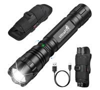 Ultrafire linterna táctica recargable con estuche, 1000 lúmenes lámpara de policía con estuche cinturón, 3 modos linterna LED para la seguridad, las fuerzas de la orden, patrulla, camping, WF-501BX