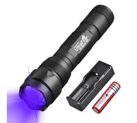 UltraFire Linterna UV 365 nm LED de luz negra, 10 W potente luz UV, modo único, linterna ultravioleta para manchas de orina de mascotas, endurecimiento de resinas, detección de fluorescencia
