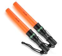 ULTRAFIRE Pack de 2 linternas LED de 11 pulgadas, 3 modos, linterna táctica, 250 lúmenes, barra de seguridad para control de tráfico, aeropuerto, conducción de coches, UF-303