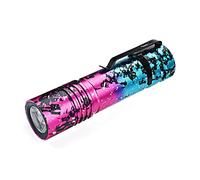 Ultrafire UF02 Linterna LED Recargable USB 800 Lúmenes 5 Modos Mini Linterna Táctica, Linterna Pequeña Brillante Impermeable (Rosa)