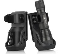 UltraFire W66 - Funda táctica para linterna, 2 unidades, soporte giratorio para cinturón, con sistema de cierre lateral de palanca, para linternas de 0,9 a 1,2 pulgadas de diámetro