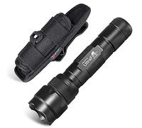 Ultrafire WF-502B LED Linterna y Funda de Linterna Set, 1000 Lumen 1 Modos Linterna Tactica y Bolsa de Antorcha con Clip Giratorio de 360 Grados