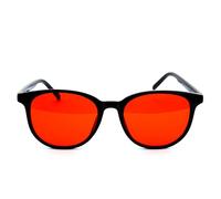 ULTRAHUMAN Gafas antiluz azul de la serie Faraday | Gafas de ordenador y juegos para hombres y mujeres para mejorar el sueño y aumentar la melatonina de forma natural, Black Frame Red Lens, Talla