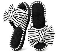 ULTRAIDEAS - Pantuflas con Punta Abierta de Espuma viscoelástica para Mujer, con Suela de Goma Antideslizante para Interiores yexteriores,Negro,38/39EU