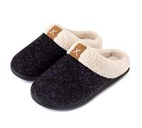 ULTRAIDEAS Zapatillas Casa Mujer de Espuma Viscoelástica con Forro de Felpa, con Suela de Goma Antideslizante para Interiores y Exteriores,Púrpura EU 36/37