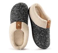 ULTRAIDEAS Zapatillas Casa Mujer de Espuma Viscoelástica con Forro de Felpa, con Suela de Goma Antideslizante para Interiores y Exteriores,Gris EU 38/39