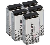 Ultralife 9 V - (SLM 9 V) batería de Litio de 9 V Set de 5