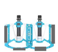 Ultralight Bicycle Pedal CR-MO Axle 3 Bearings Bike Anti Slip Racing para Bicicletas(Light Blue)