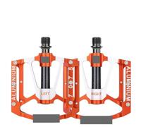 Ultralight Bicycle Pedal CR-MO Axle 3 Bearings Bike Anti Slip Racing para Bicicletas(Orange)