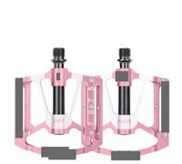 Ultralight Bicycle Pedal CR-MO Axle 3 Bearings Bike Anti Slip Racing para Bicicletas(Pink)