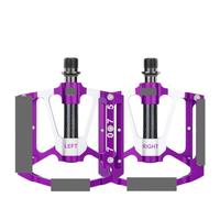 Ultralight Bicycle Pedal CR-MO Axle 3 Bearings Bike Anti Slip Racing para Bicicletas(Purple)
