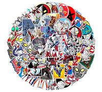 Ultraman Pegatinas 50PCS Pegatinas de vinilo para computadora portátil, parachoques, monopatín, botellas de agua, teléfono, pegatinas de anime de dibujos animados para niños adolescentes adultos