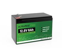 ULTRAMAX Batería de litio Neo de 12 V 6 Ah (LiFePO4), más de 10000 ciclos, 10 años de vida, recargable
