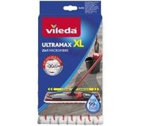 UltraMax XL Bayeta para mopa Rojo, Blanco, Cubierta de la fregona Bayeta para mopa, Rojo, Blanco, Microfibra, 1 pieza(s), 420 mm, 140 mm