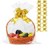 UltraOutlet Bolsas de celofán grandes resellables de 18 x 24 pulgadas (paquete de 100) + cinta amarilla x 100 unidades