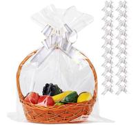 UltraOutlet Bolsas de celofán grandes resellables de 18 x 24 pulgadas (paquete de 50) + 50 cintas blancas