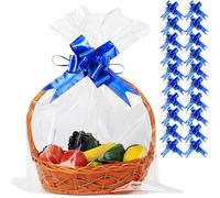 UltraOutlet Bolsas de celofán grandes resellables de 18 x 24 pulgadas (paquete de 50) + cinta azul x 100 unidades