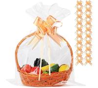 UltraOutlet Paquete de 50 bolsas grandes de celofán de 18 x 24 pulgadas, bolsas de celofán transparente de 2.3 mil de grosor para cesta de frutas, envoltura de regalo, golosinas, artes y manualidades,