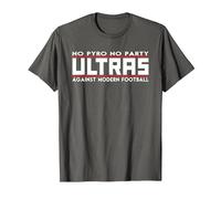 Ultras Against Modern Football No Pyro No Party - Balón de fútbol Camiseta, Hombre, Asfalto, L