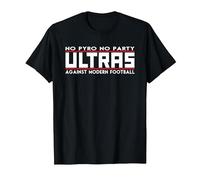 Ultras Against Modern Football No Pyro No Party - Balón de fútbol Camiseta, Hombre, Negro, 4XL