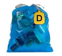 Ultrasac Bolsas de basura con cordón azul de 10 galones de 0.9 mil, 16.5 x 28.5 pulgadas, paquete de 108 unidades, se adapta a Simplehuman D