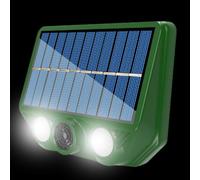 Ultrasonic Animal Repeller - IP66 20-36.5khz | Two Lighting Modes | Solar | Waterproof Dog Repeller for Garages, Farm, Orchard, Garden