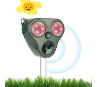 Ultrasonic Cat Repeller, Outdoor Ultrasonic Cat Repeller, Dog Repellent, Solar Charging, USB Charging Prevent Dogs and Cats, Birds, for Gardens, Field