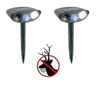 Ultrasonic Deer Repeller - Pack Of 2 - Solar Powered - Get Rid Of Deer In 48 Hours