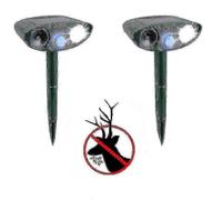 Ultrasonic Deer Repeller - Pack Of 2 - Solar Powered - Get Rid Of Deer In 48 Hours