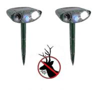 Ultrasonic Deer Repeller - Pack Of 2 - Solar Powered - Get Rid Of Deer In 48 Hours