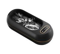 Ultrasonic Jewelry Cleaner, Glasses Cleaning Device, Three Temperature Control, Fully Automatic Watch and Braces Cleaner, Digital Timer, Quiet Function for Home or Shop, Black, Se référer au
