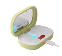 Ultrasonic Lens Cleaner Machine, Rechargeable Soft Contacts Lens Washer, 5 Intelligent Cleaning Modes, Soak Storage Case Included, Portable Solution, Ideal for Adults Family Friends