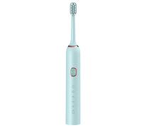 Ultrasonic Toothbrushes-Cepillo de dientes eléctrico vibración sónica 5 velocidades adulto hogar pelo suave carga USB impermeable inteligente,blue