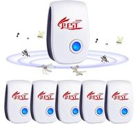 Ultrasónico anti mosquito, 6 piezas repelente ultrasónico antiroedores, insectos, ratón y ratas, interior enchufe y difusor antimosquitos eléctrico ultrasónico para hormigas arañas, inofensivo