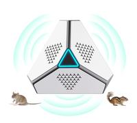 Ultrasónico para Ratas 360 °, Ahuyentador de Ratas, Repelente de murciélagos, Ardilla y cucaracha ultrasónica, Repelente ultrasónico para Ratones Cucarachas antiplagas enchufables